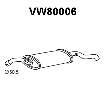 VW80006 VENEPORTE Глушитель выхлопных газов конечный (фото 1)