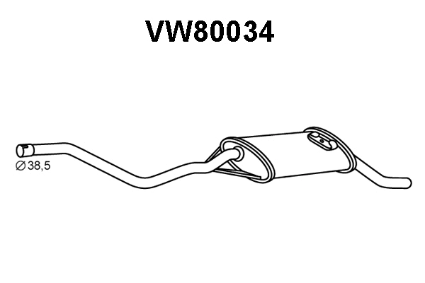 VW80034 VENEPORTE Глушитель выхлопных газов конечный (фото 1)