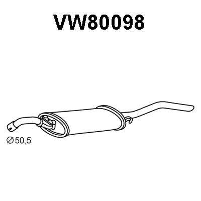 VW80098 VENEPORTE Глушитель выхлопных газов конечный (фото 1)