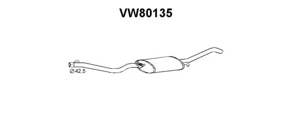 VW80135 VENEPORTE Глушитель выхлопных газов конечный (фото 1)