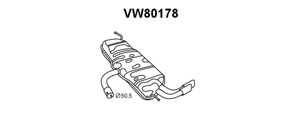 VW80178 VENEPORTE Глушитель выхлопных газов конечный (фото 1)