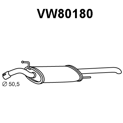 VW80180 VENEPORTE Глушитель выхлопных газов конечный (фото 1)