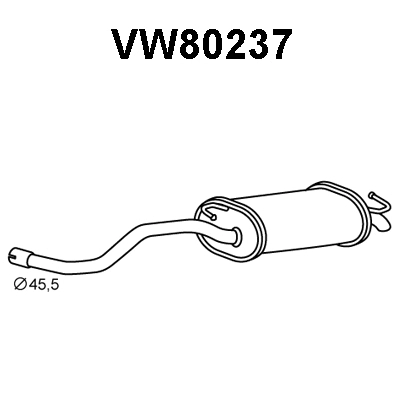 VW80237 VENEPORTE Глушитель выхлопных газов конечный (фото 1)