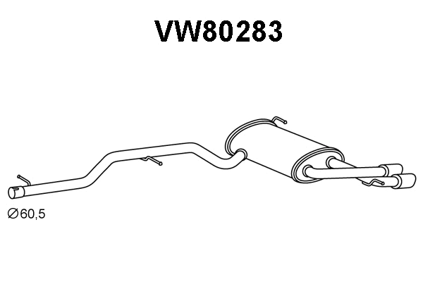 VW80283 VENEPORTE Глушитель выхлопных газов конечный (фото 1)