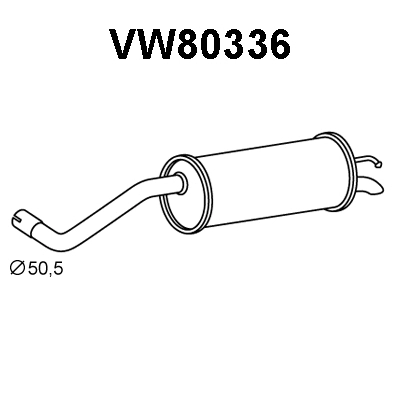 VW80336 VENEPORTE Глушитель выхлопных газов конечный (фото 1)