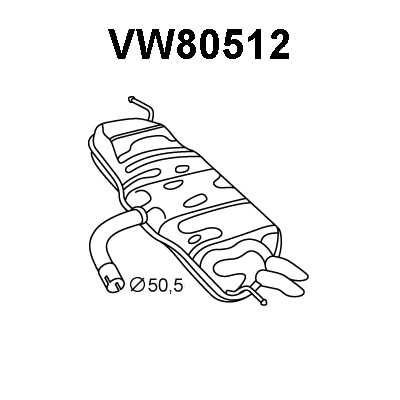 VW80512 VENEPORTE Глушитель выхлопных газов конечный (фото 1)