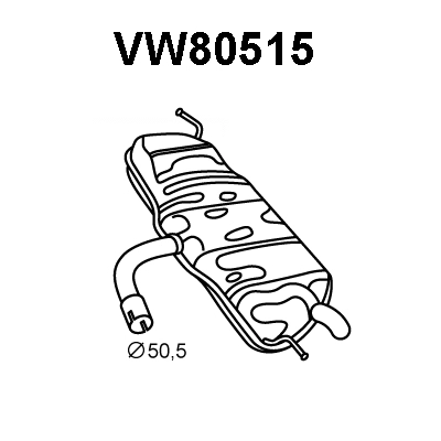 VW80515 VENEPORTE Глушитель выхлопных газов конечный (фото 1)