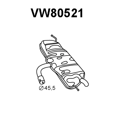 VW80521 VENEPORTE Глушитель выхлопных газов конечный (фото 1)