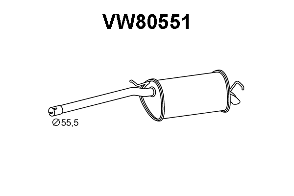 VW80551 VENEPORTE Глушитель выхлопных газов конечный (фото 1)