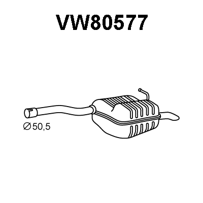 VW80577 VENEPORTE Глушитель выхлопных газов конечный (фото 1)