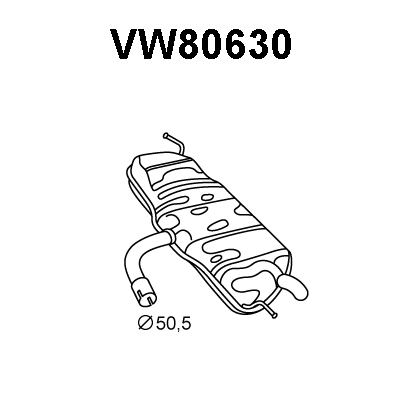 VW80630 VENEPORTE Глушитель выхлопных газов конечный (фото 1)