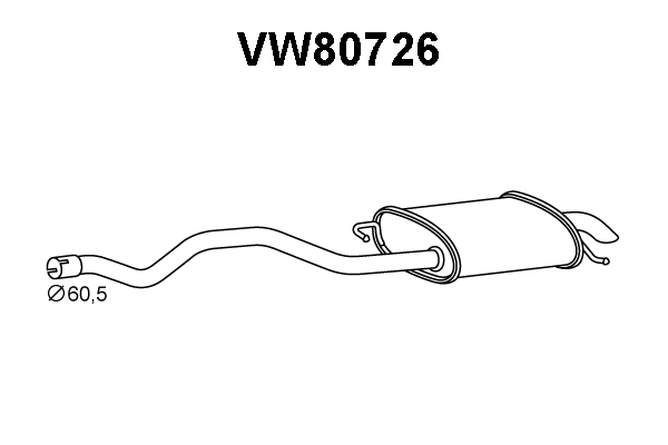 VW80726 VENEPORTE Глушитель выхлопных газов конечный (фото 1)