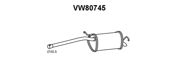 VW80745 VENEPORTE Глушитель выхлопных газов конечный (фото 1)