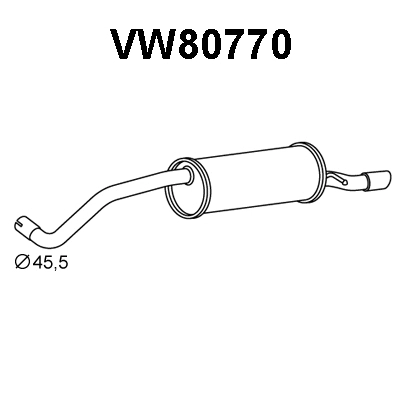 VW80770 VENEPORTE Глушитель выхлопных газов конечный (фото 1)