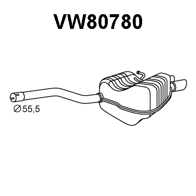 VW80780 VENEPORTE Глушитель выхлопных газов конечный (фото 1)