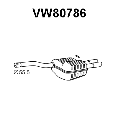 VW80786 VENEPORTE Глушитель выхлопных газов конечный (фото 1)