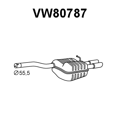 VW80787 VENEPORTE Глушитель выхлопных газов конечный (фото 1)