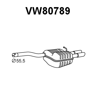 VW80789 VENEPORTE Глушитель выхлопных газов конечный (фото 1)