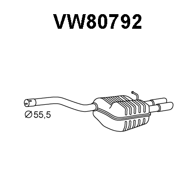 VW80792 VENEPORTE Глушитель выхлопных газов конечный (фото 1)