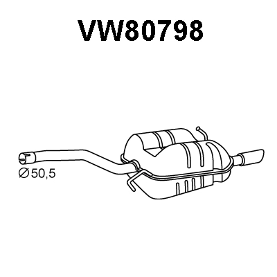 VW80798 VENEPORTE Глушитель выхлопных газов конечный (фото 1)