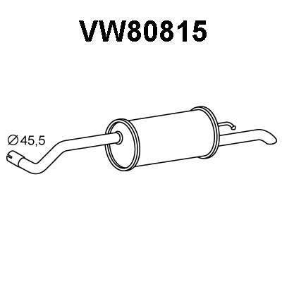 VW80815 VENEPORTE Глушитель выхлопных газов конечный (фото 1)