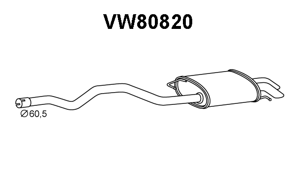 VW80820 VENEPORTE Глушитель выхлопных газов конечный (фото 1)