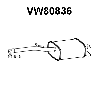 VW80836 VENEPORTE Глушитель выхлопных газов конечный (фото 1)