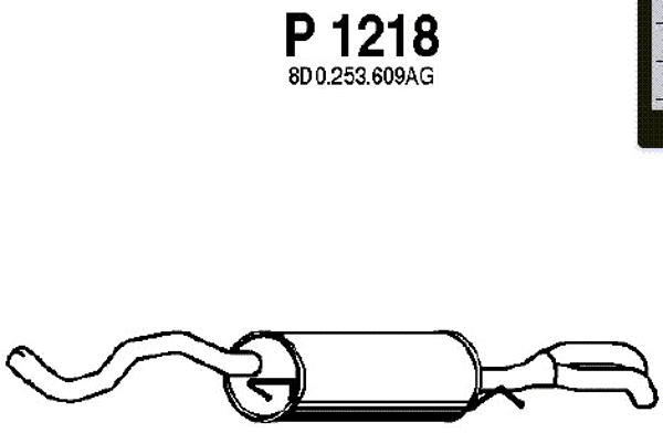 P1218 FENNO Глушитель выхлопных газов конечный (фото 1)