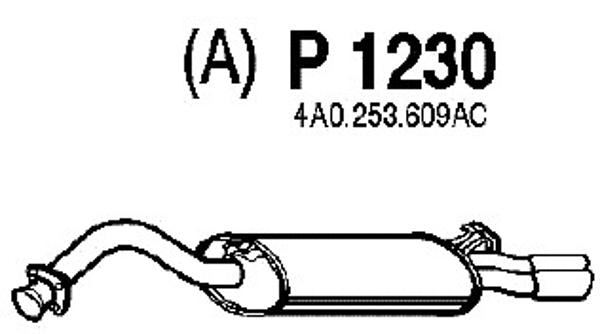 P1230 FENNO Глушитель выхлопных газов конечный (фото 1)