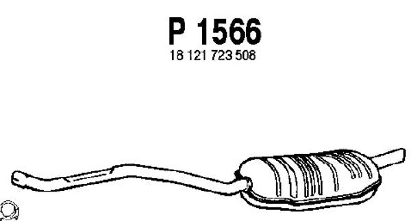 P1566 FENNO Глушитель выхлопных газов конечный (фото 1)