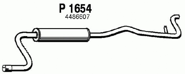 P1654 FENNO Глушитель выхлопных газов конечный (фото 1)