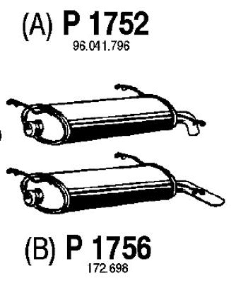P1752 FENNO Глушитель выхлопных газов конечный (фото 1)