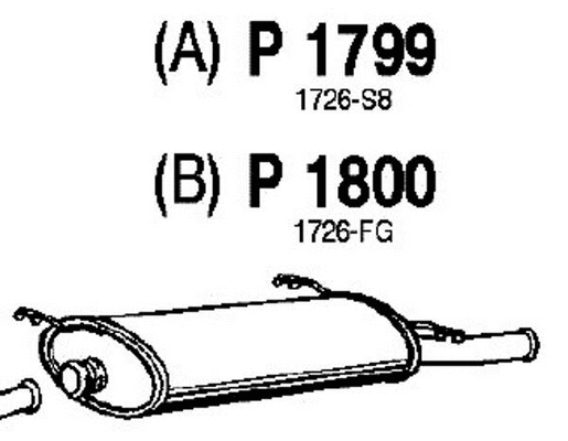 P1799 FENNO Глушитель выхлопных газов конечный (фото 1)