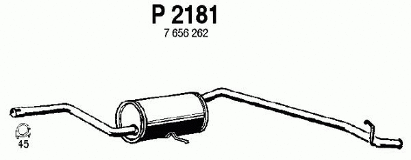 P2181 FENNO Глушитель выхлопных газов конечный (фото 1)