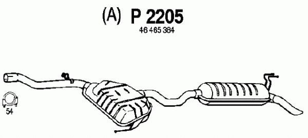 P2205 FENNO Глушитель выхлопных газов конечный (фото 1)