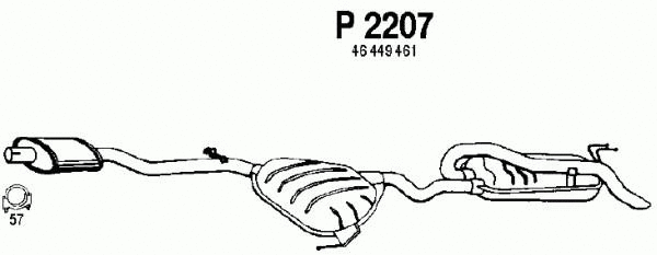 P2207 FENNO Глушитель выхлопных газов конечный (фото 1)