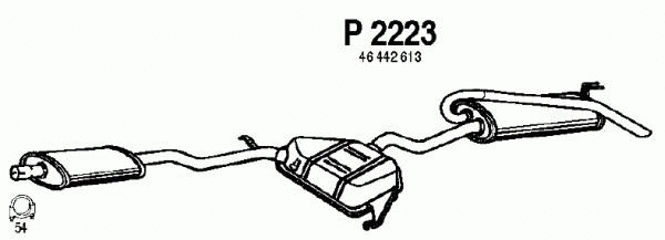 P2223 FENNO Глушитель выхлопных газов конечный (фото 1)