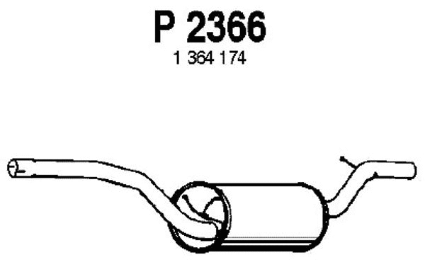 P2366 FENNO Глушитель выхлопных газов конечный (фото 1)