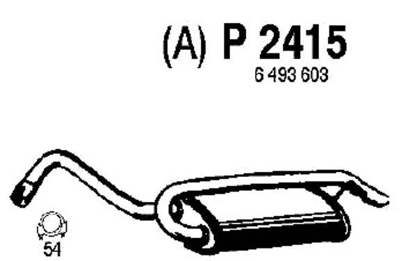 P2415 FENNO Глушитель выхлопных газов конечный (фото 1)