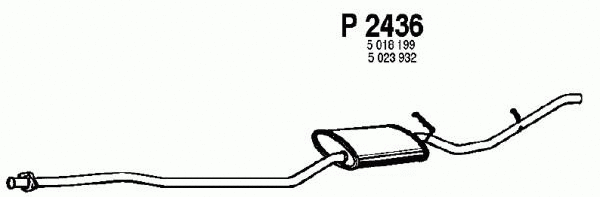 P2436 FENNO Глушитель выхлопных газов конечный (фото 1)