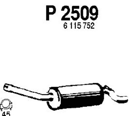P2509 FENNO Глушитель выхлопных газов конечный (фото 1)