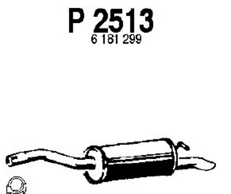 P2513 FENNO Глушитель выхлопных газов конечный (фото 1)