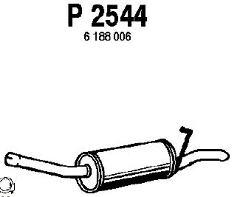 P2544 FENNO Глушитель выхлопных газов конечный (фото 1)