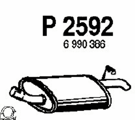 P2592 FENNO Глушитель выхлопных газов конечный (фото 1)