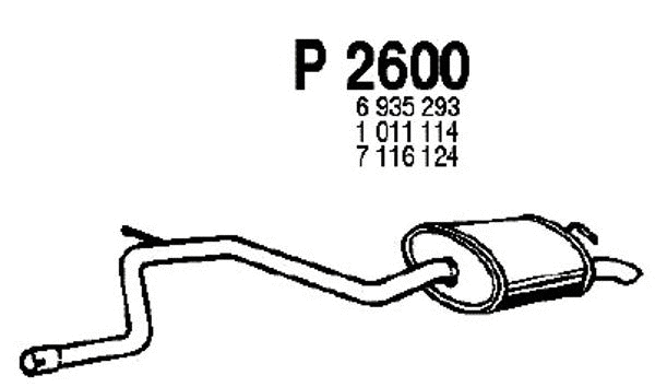 P2600 FENNO Глушитель выхлопных газов конечный (фото 1)
