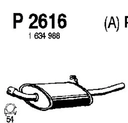 P2616 FENNO Глушитель выхлопных газов конечный (фото 1)