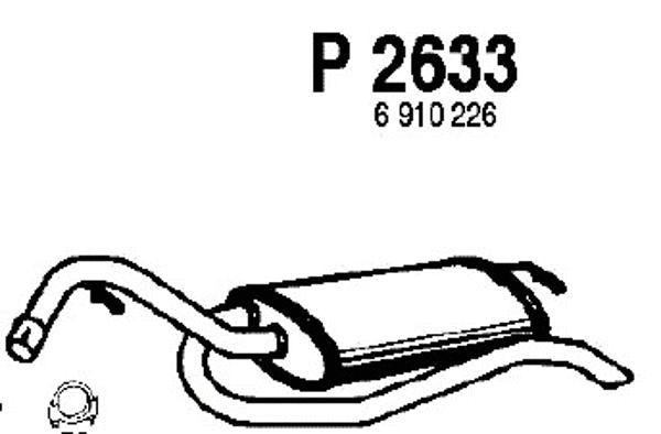 P2633 FENNO Глушитель выхлопных газов конечный (фото 1)