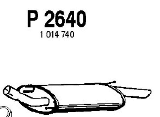 P2640 FENNO Глушитель выхлопных газов конечный (фото 1)