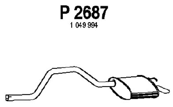 P2687 FENNO Глушитель выхлопных газов конечный (фото 1)