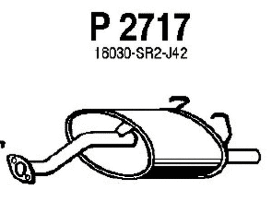 P2717 FENNO Глушитель выхлопных газов конечный (фото 1)